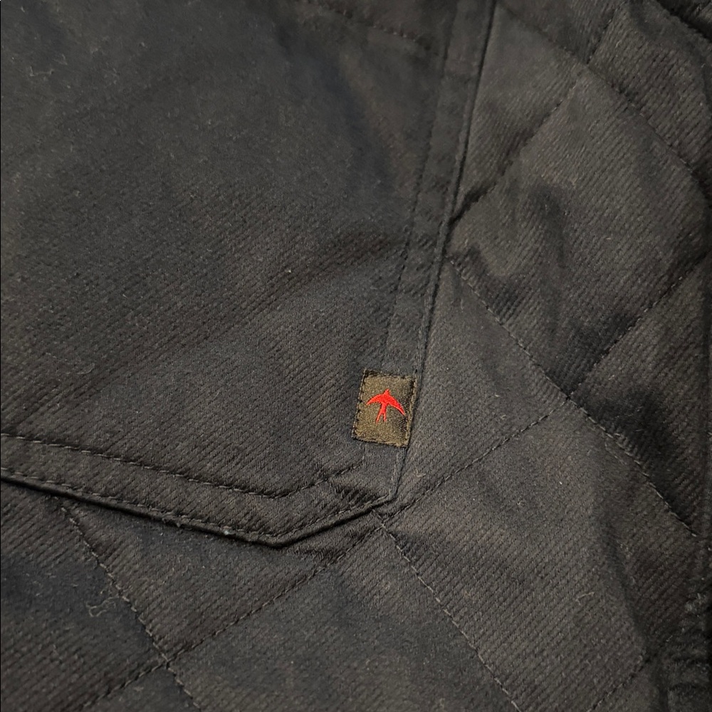 Relwen Navy Quilted Jacket with Green Lining - Picture 3 of 6